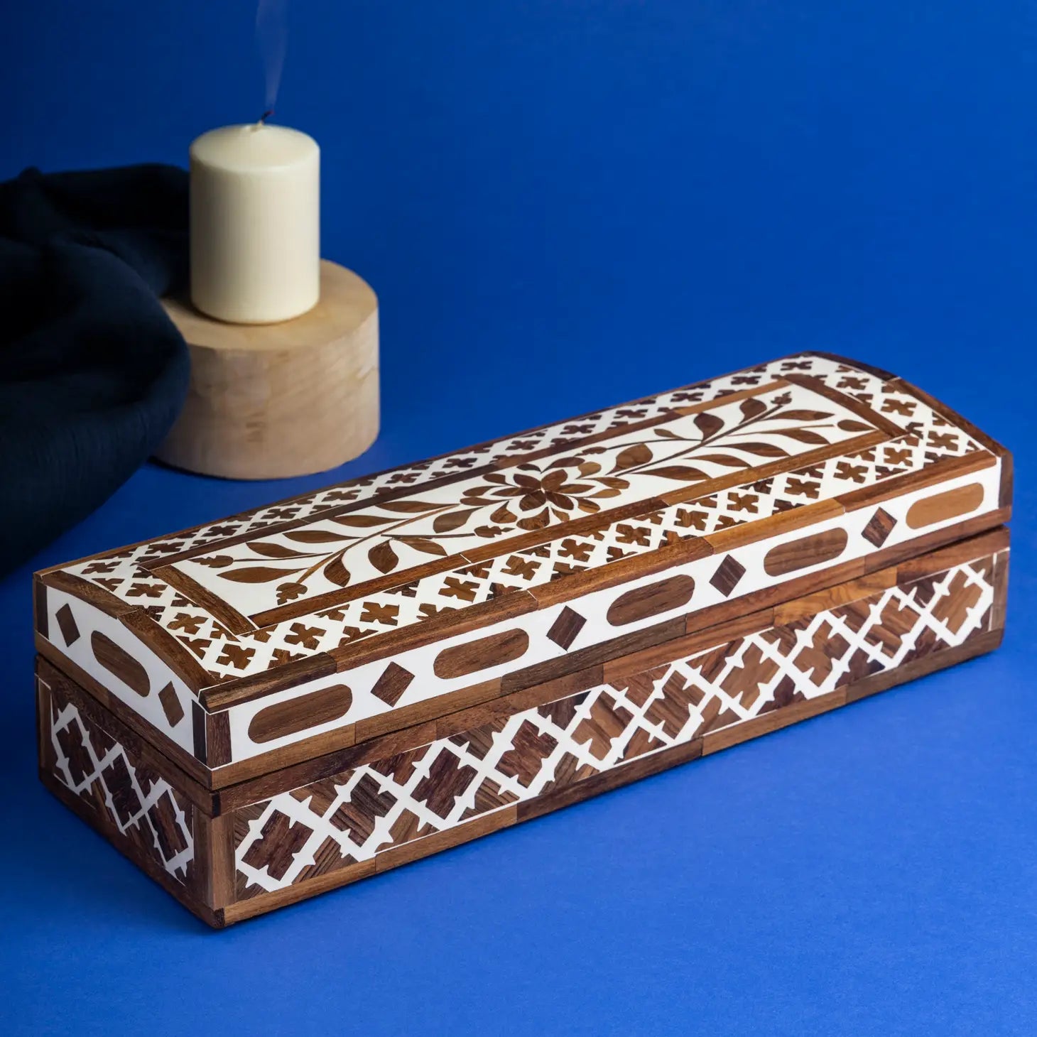Jodhpur Wood Inlay Decorative Box - Home Works