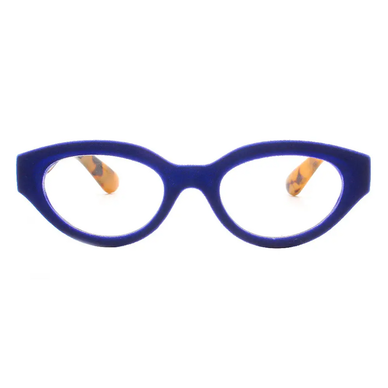 Blue Light Reading Glasses in Cobalt Blue - Home Works