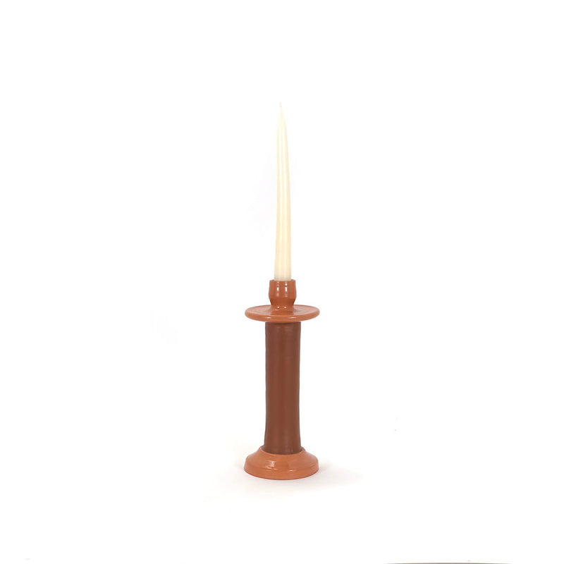 Leather-Wrapped Candle Holder - Home Works
