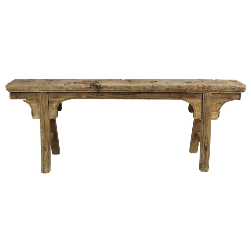 Elm Wood Hokkaido Long Bench - Home Works