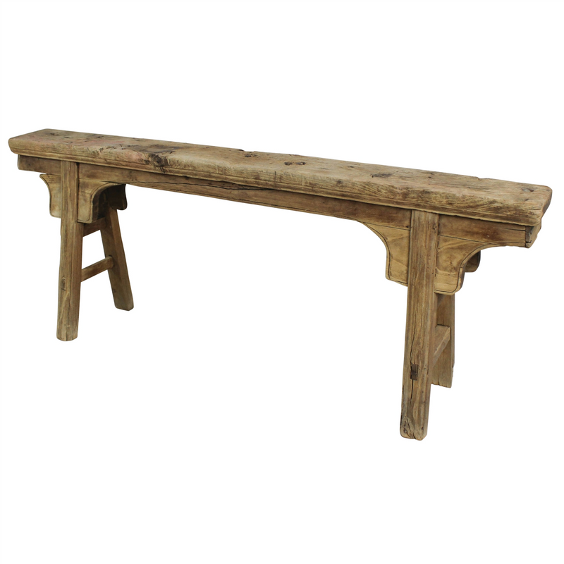 Elm Wood Hokkaido Long Bench - Home Works