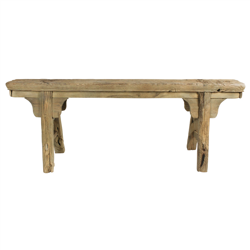 Elm Wood Hokkaido Long Bench - Home Works