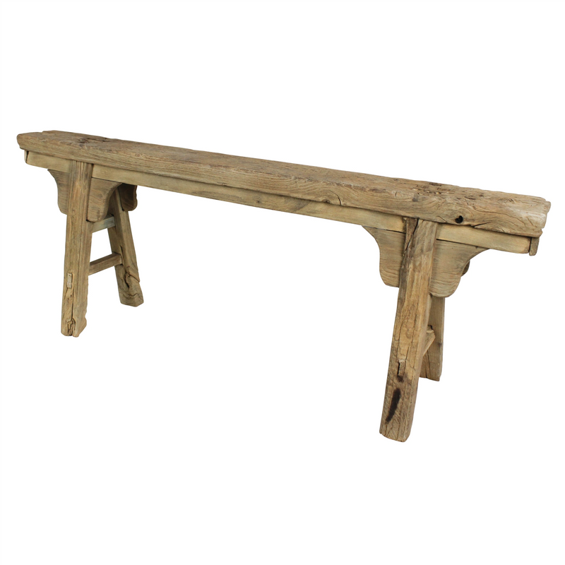Elm Wood Hokkaido Long Bench - Home Works
