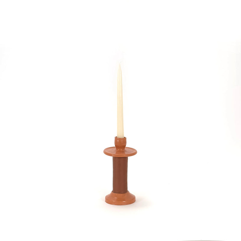 Leather-Wrapped Candle Holder - Home Works