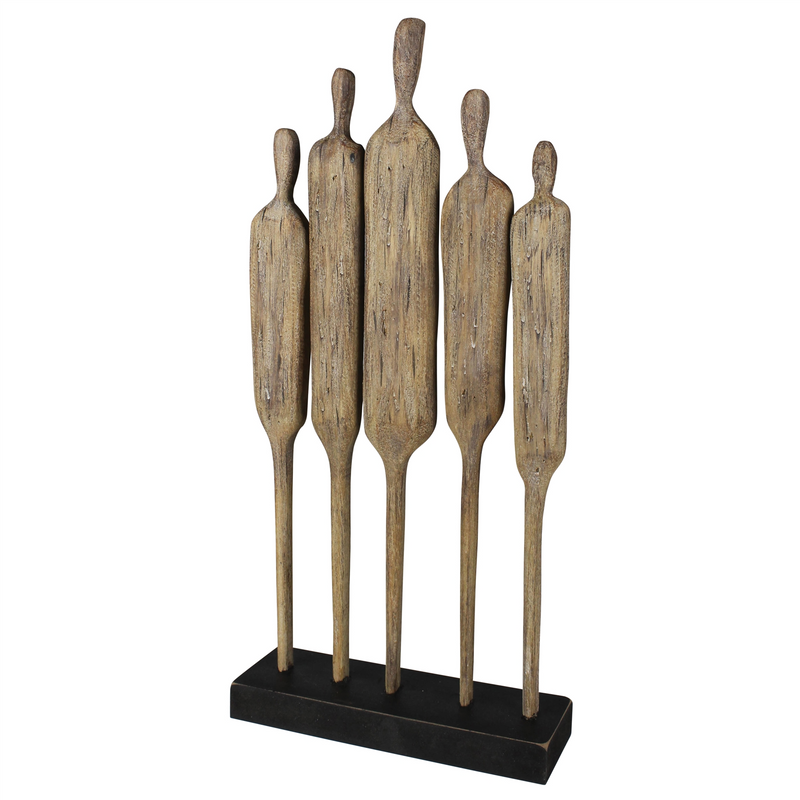 Wooden Statue Group of Five - Home Works