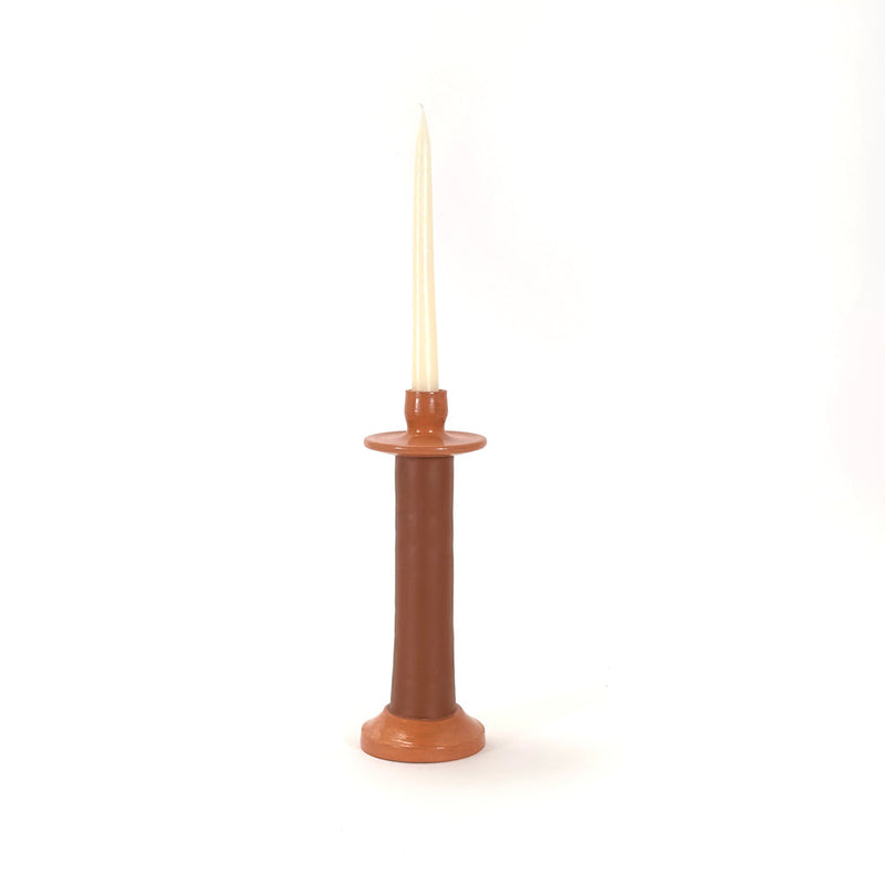 Leather-Wrapped Candle Holder - Home Works
