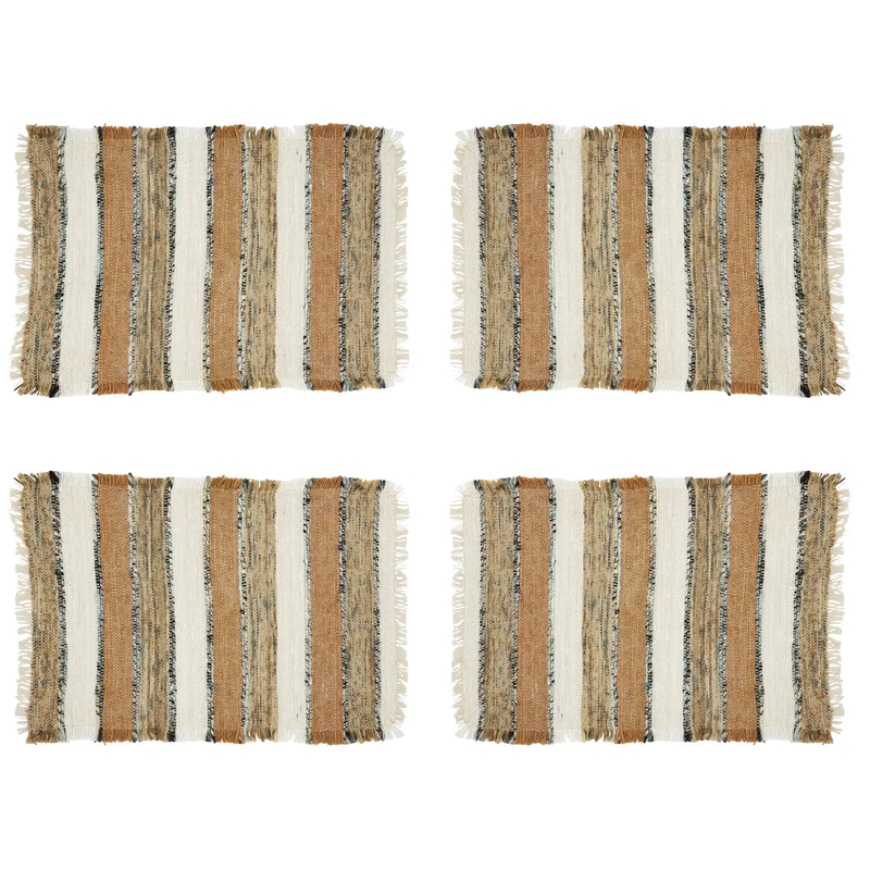 Natural Striped Placemat Set of 4 - Home Works