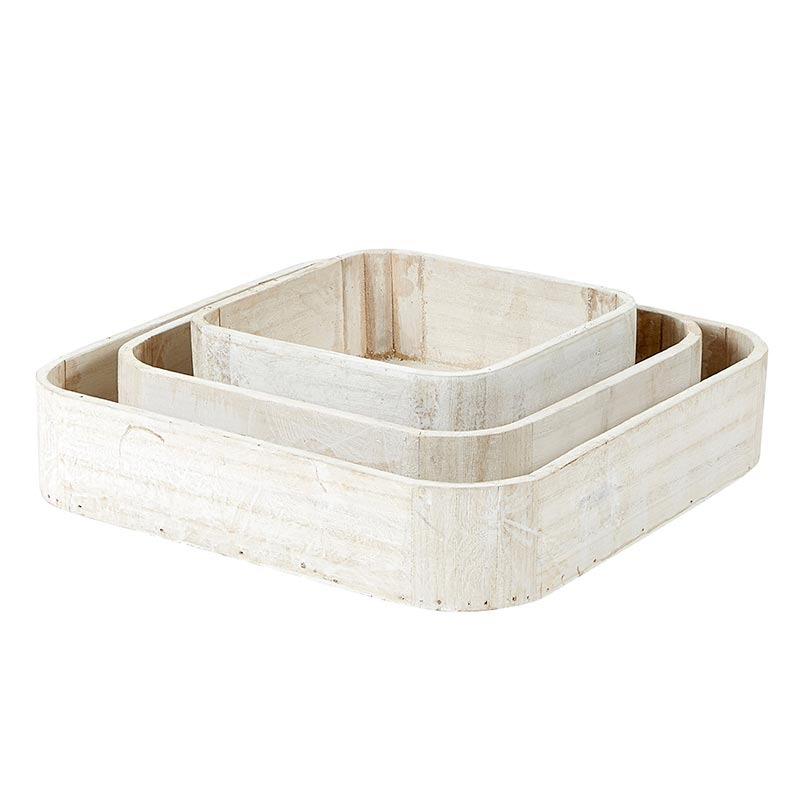 Wooden Tray Set - Square - Home Works