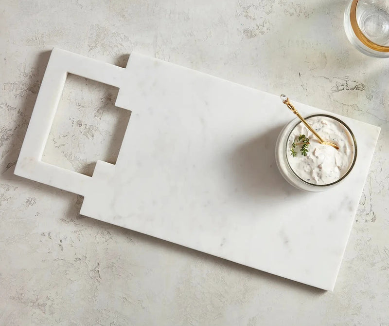 Marble Tray with Square Handle - Home Works