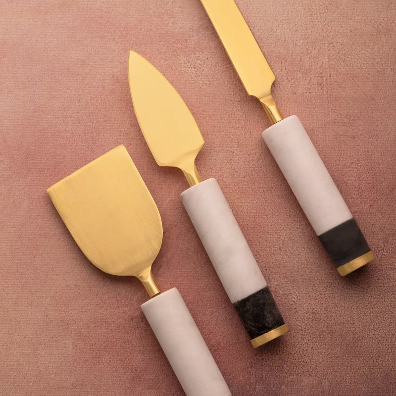 Modena Marble Cheese Knives, Set of 3 - Home Works