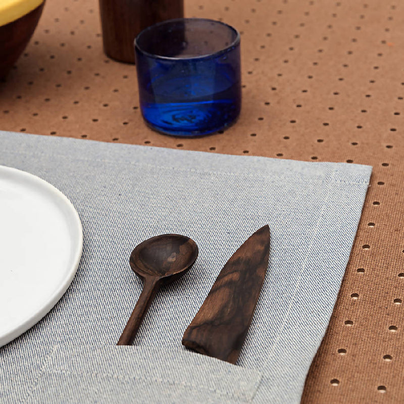 Placemats - Blue With Pocket / Set Of 4 - Home Works