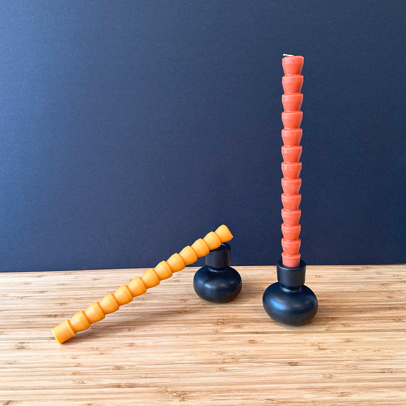 Red & Terracotta Taper Candles Set of 4 - Home Works