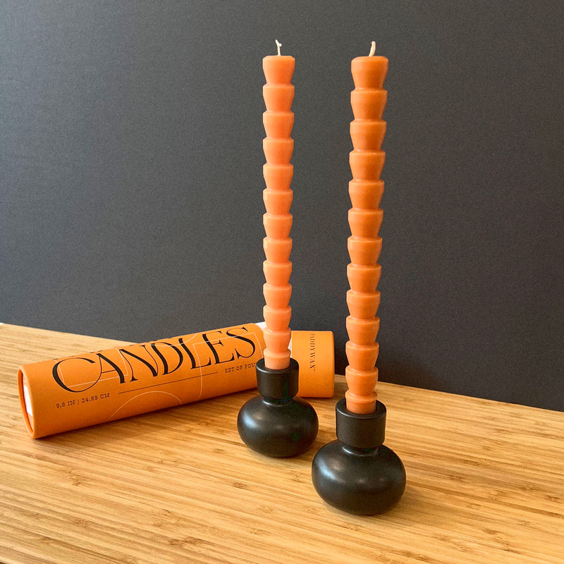 Gold & Yellow Taper Candles Set of 4 - Home Works
