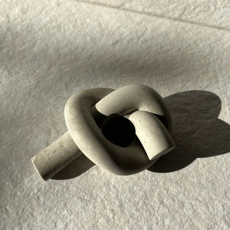 The Knot Concrete Candle Holder - Home Works