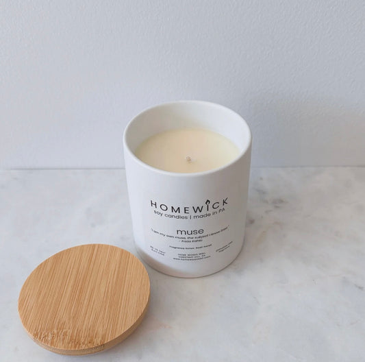HomeWick 12oz Soy Candle - Muse - Home Works