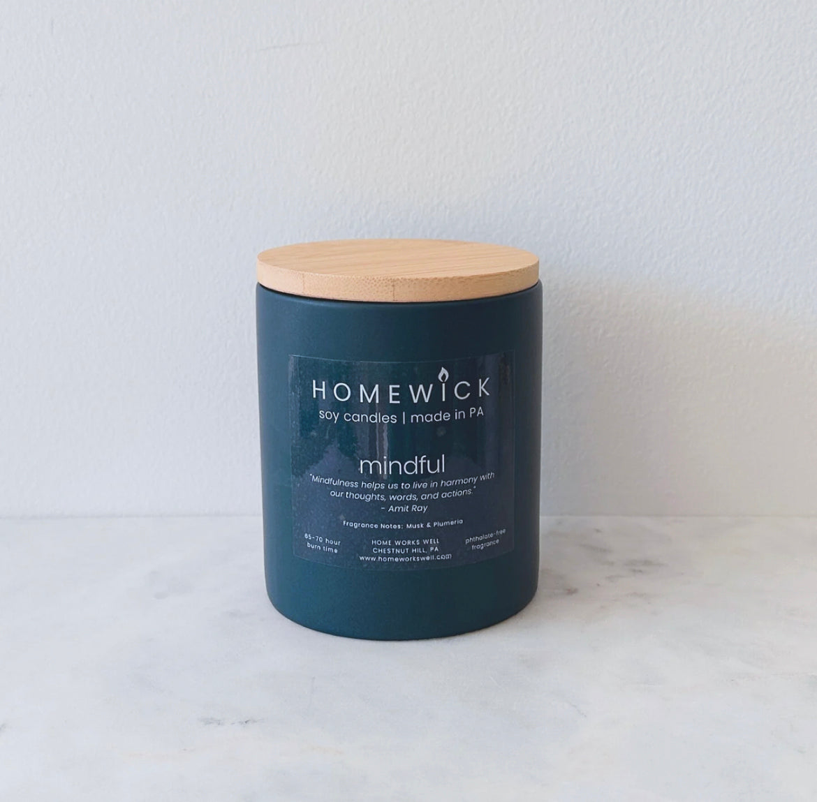 HomeWick 12oz Soy Candle - Mindful - Home Works
