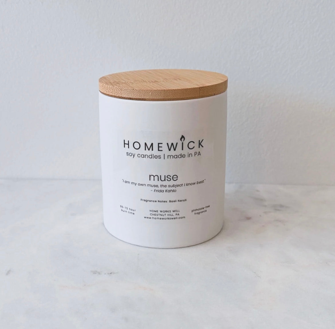 HomeWick 12oz Soy Candle - Muse - Home Works