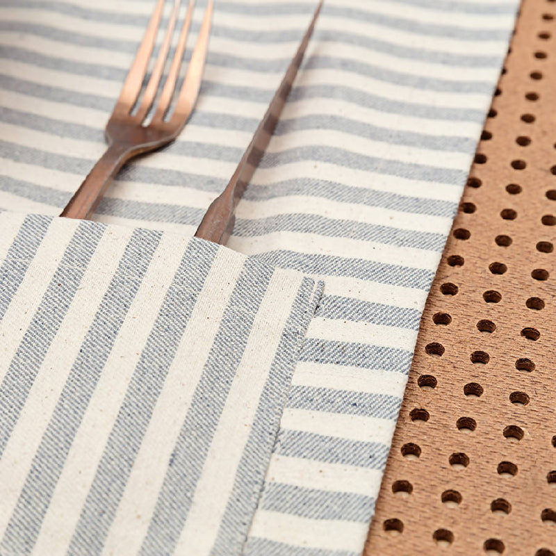 Placemats - Striped With Pocket / Set Of 4 - Home Works