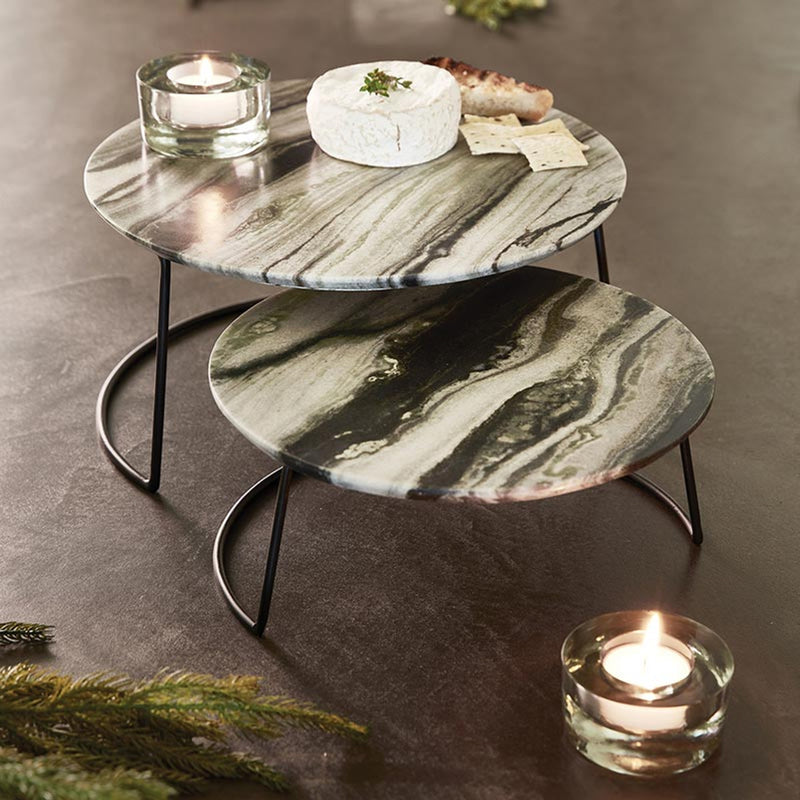 Grey Marble Nested Trays - Home Works