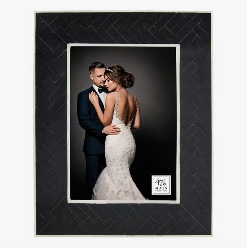 Bone Inlay Frame in Black and White - Home Works