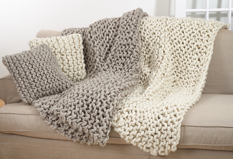 Large Chunky Knit Throw - Home Works