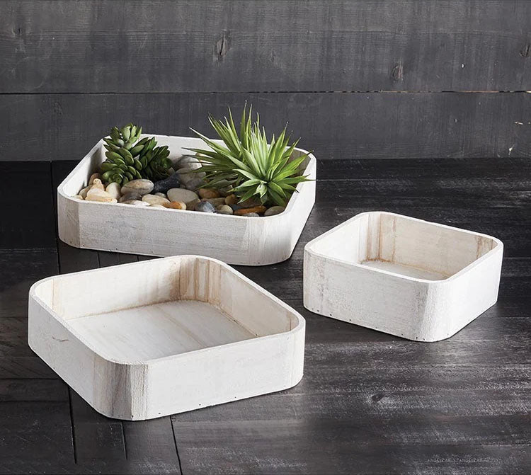 Wooden Tray Set - Square - Home Works