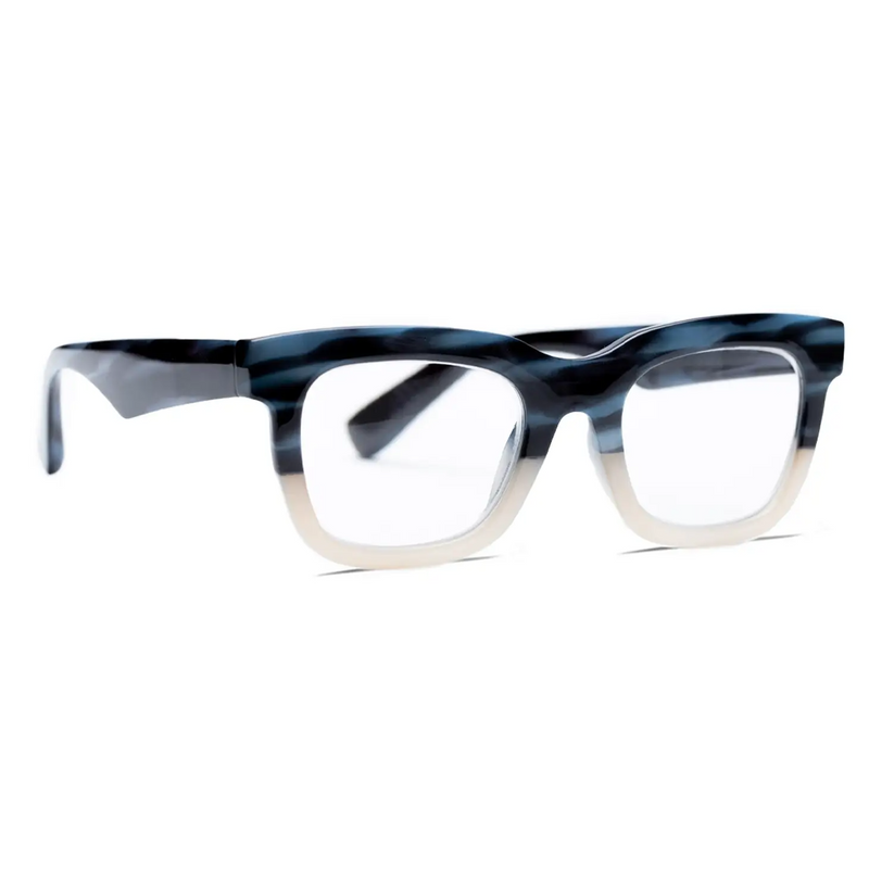 Blue Light Reading Glasses in Midnight Blue & Ivory - Home Works