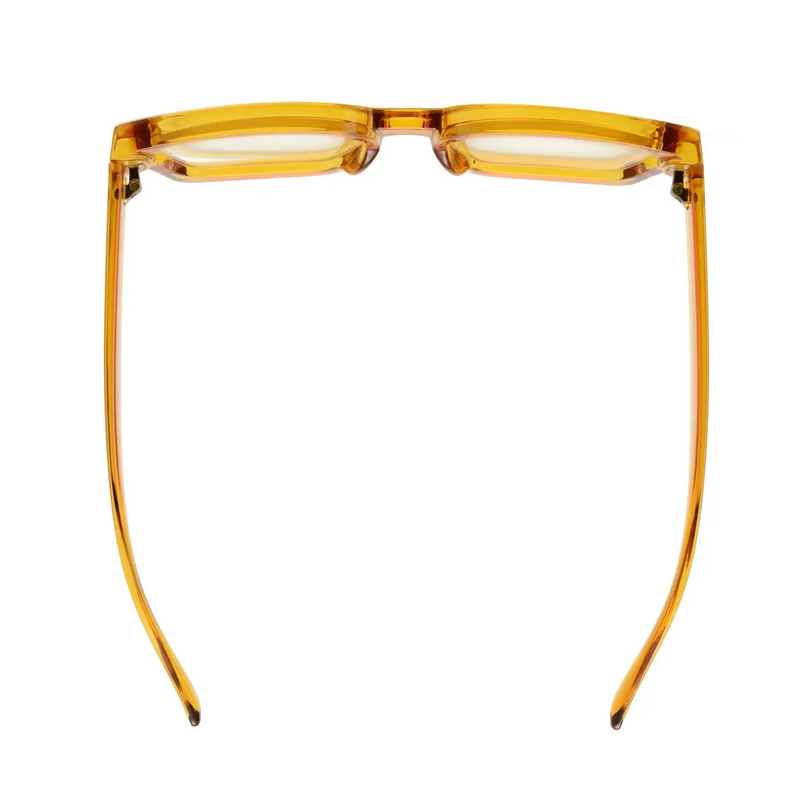 Blue Light Reading Glasses in Yellow - Home Works