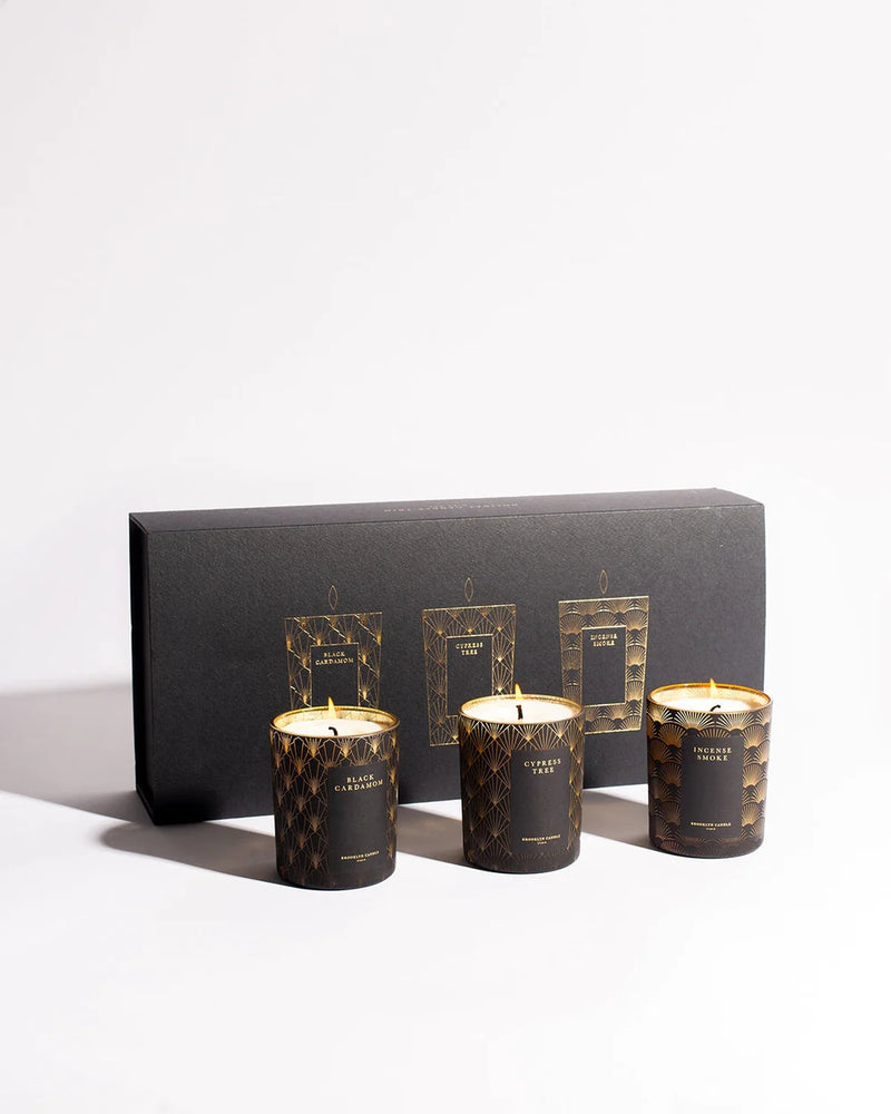 Black Tie Holiday Candle Trio - Home Works