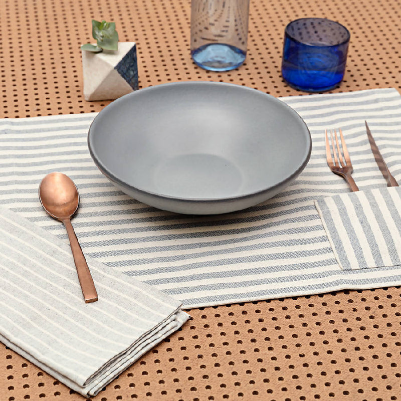 Placemats - Striped With Pocket / Set Of 4 - Home Works