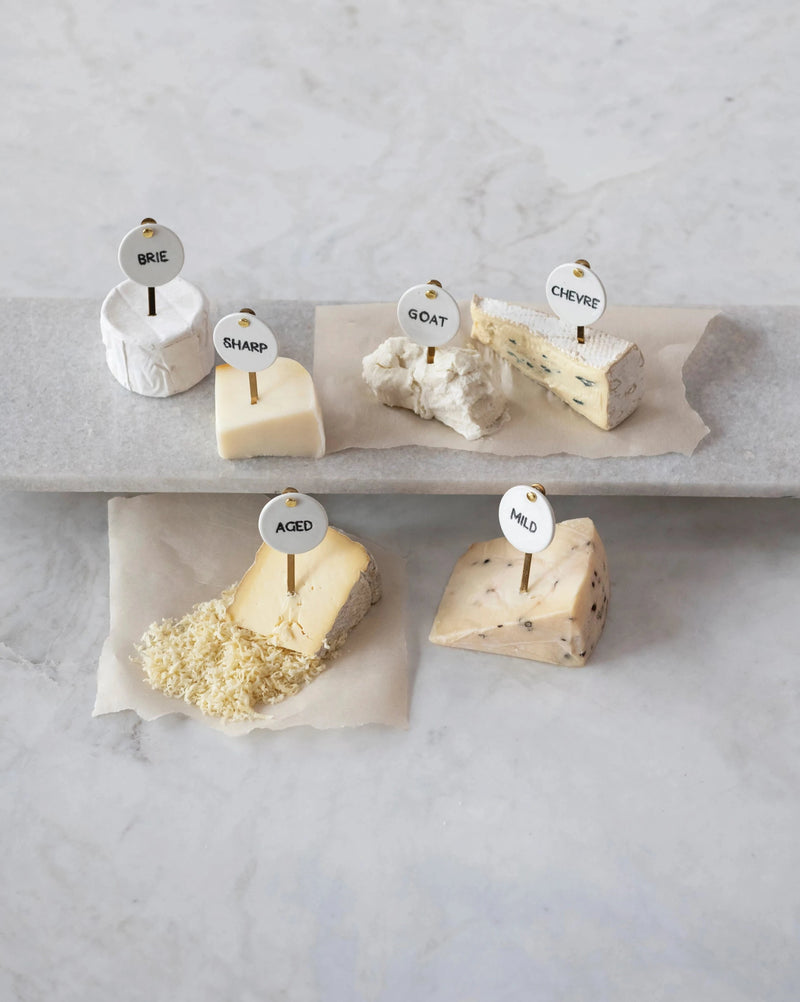 Stoneware Cheese Markers Set - Home Works