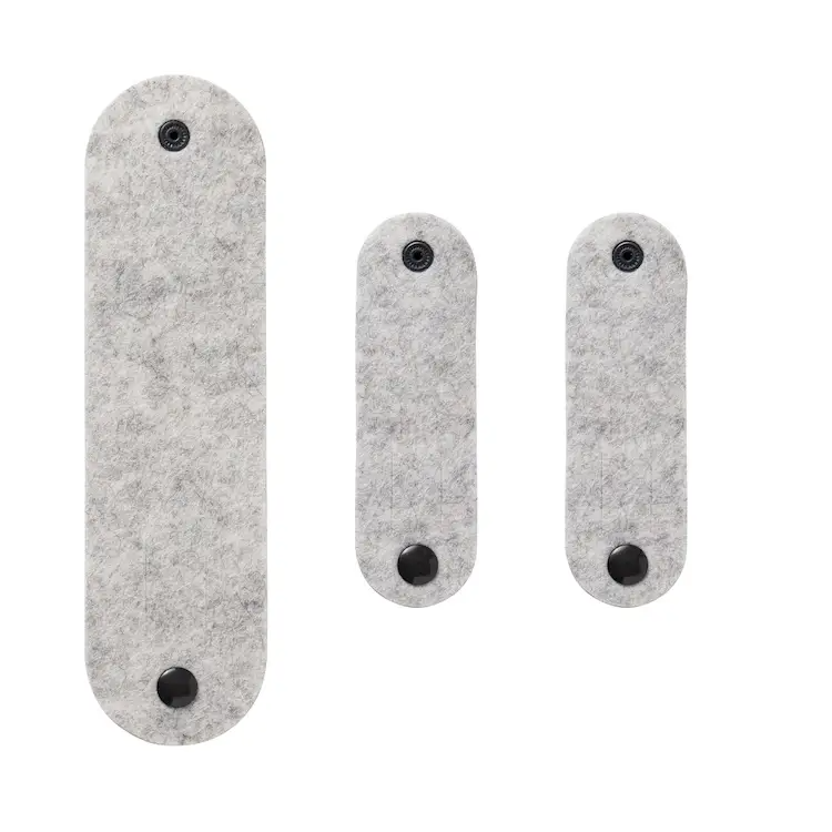 Merino Wool Felt Cable Ties - Set of 3 - Home Works