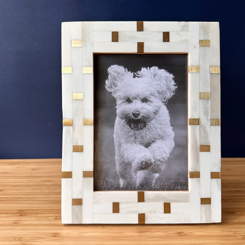 Brass and Bone Inlay Frame - Home Works