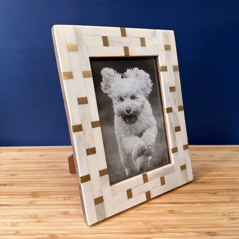Brass and Bone Inlay Frame - Home Works