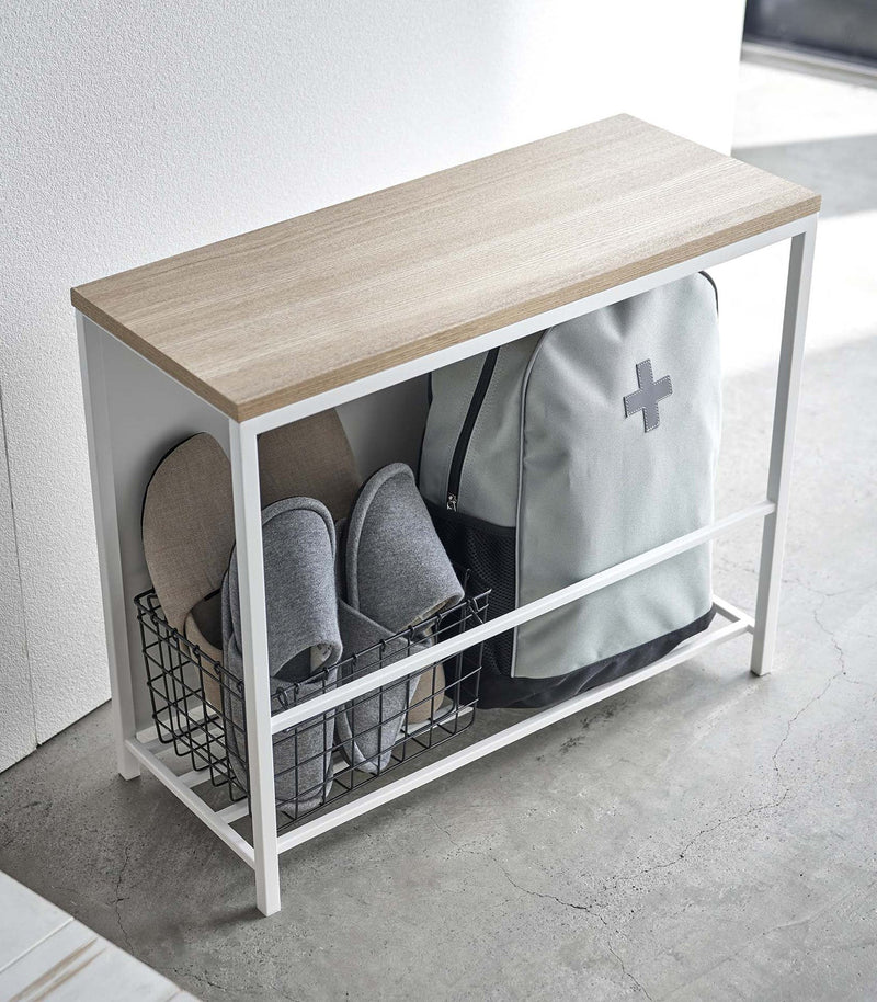 Entryway Storage Organizer (18" H) - Steel + Wood - Home Works