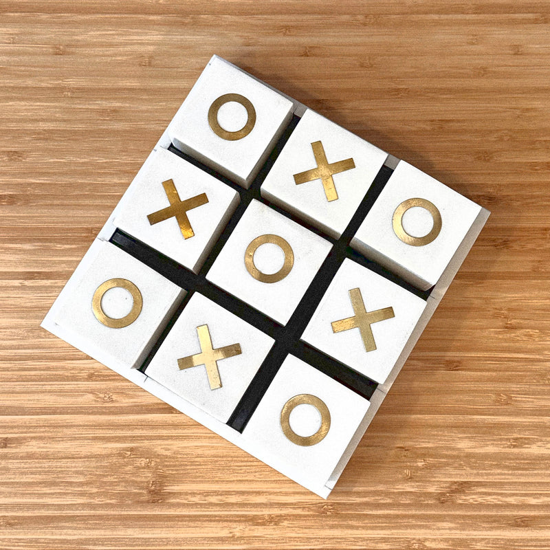 Resin & Brass Tic Tac Toe Set - Home Works