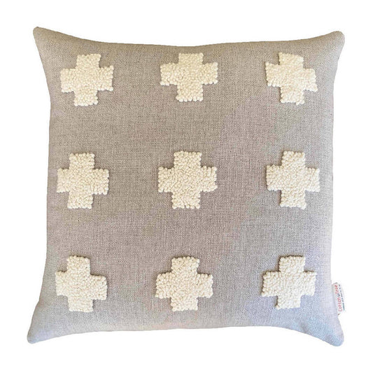 Punch Needle Naturals Pillow - Crosses - Home Works