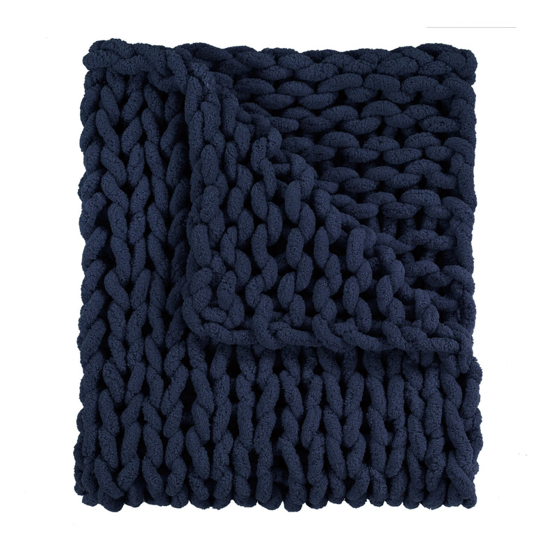 Chenille Chunky Knit Throws - Home Works