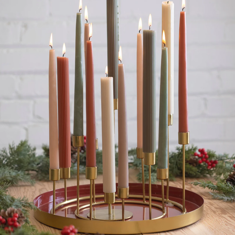 Kent Gold Candlestick Wreath, Large - Home Works