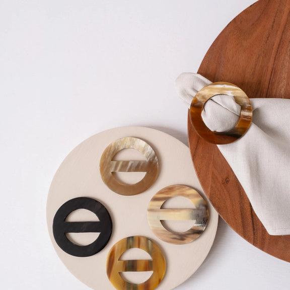 Horn Napkin Ring Set - Home Works