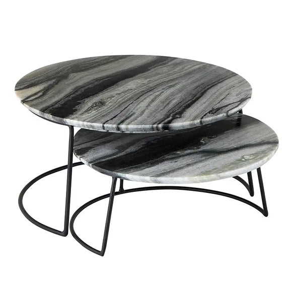 Grey Marble Nested Trays - Home Works