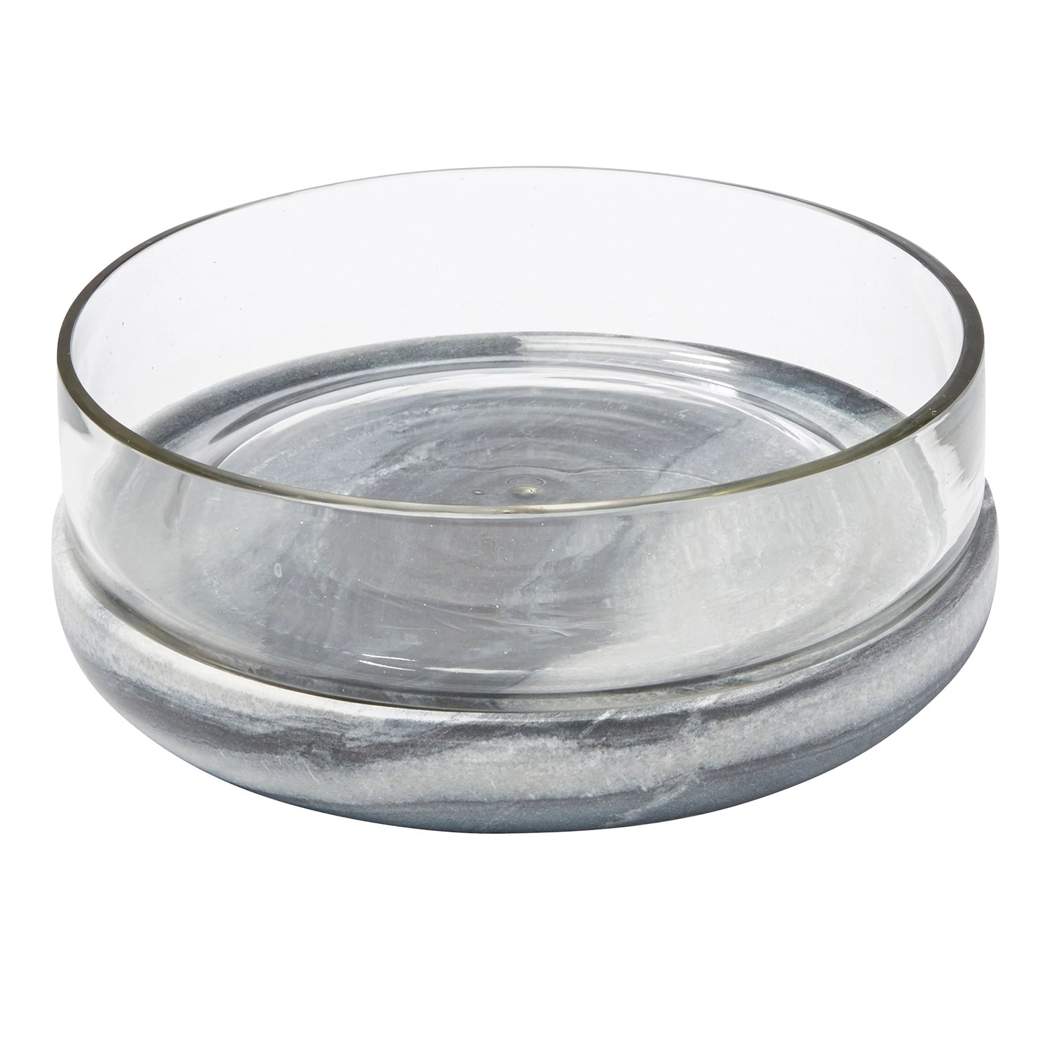 Grey Marble and Glass Bowl - Home Works