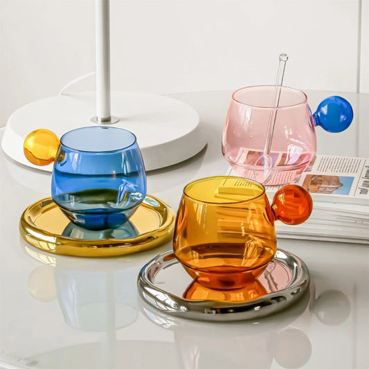 "Lollipop" Glass Mug Blue - Home Works