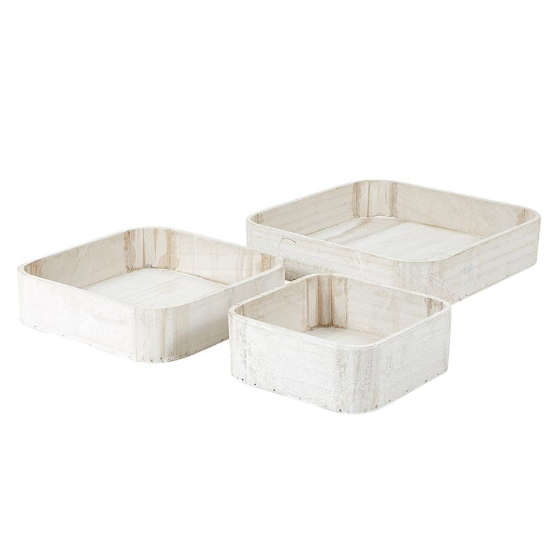 Wooden Tray Set - Square - Home Works