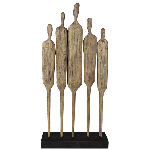 Wooden Statue Group of Five - Home Works