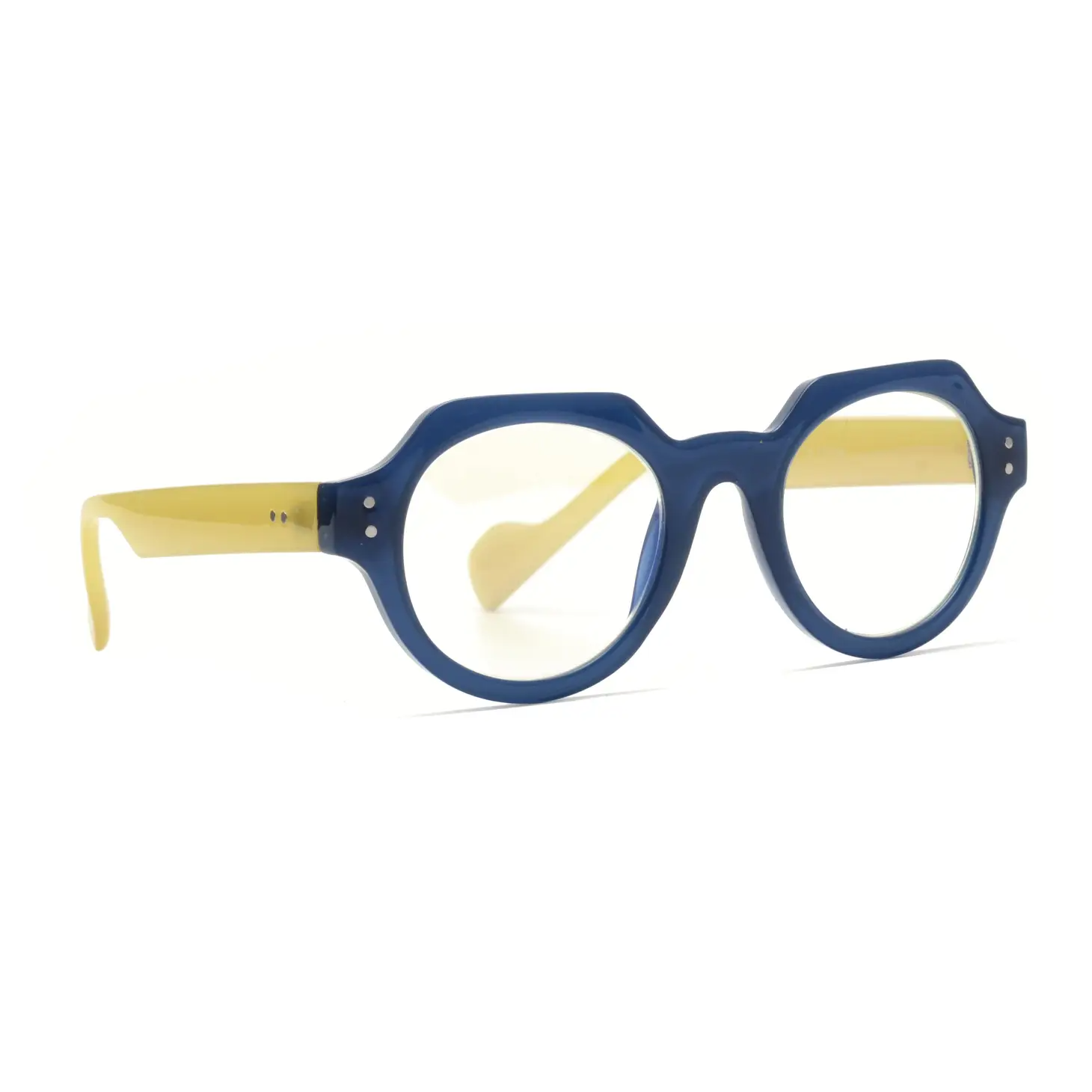 Blue Light Reading Glasses in Blue & Yellow - Home Works