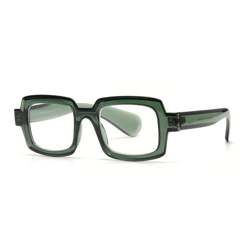 Blue Light Reading Glasses in Green - Home Works