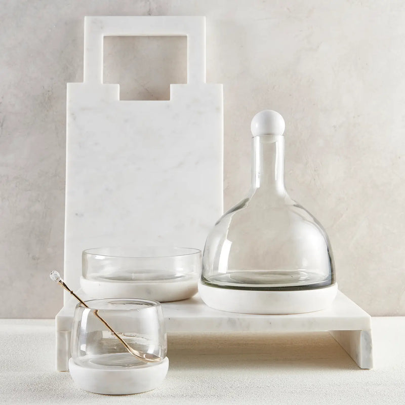 Marble Tray with Square Handle - Home Works