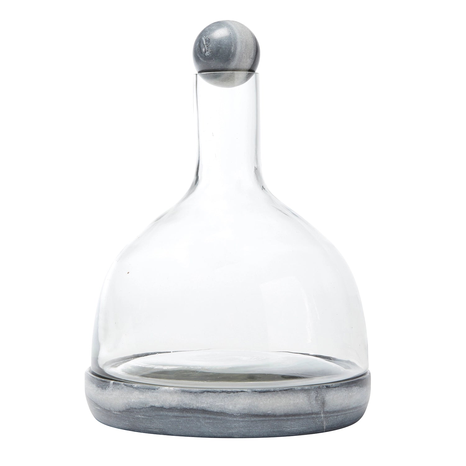 Grey Marble and Glass Wine Carafe - Home Works