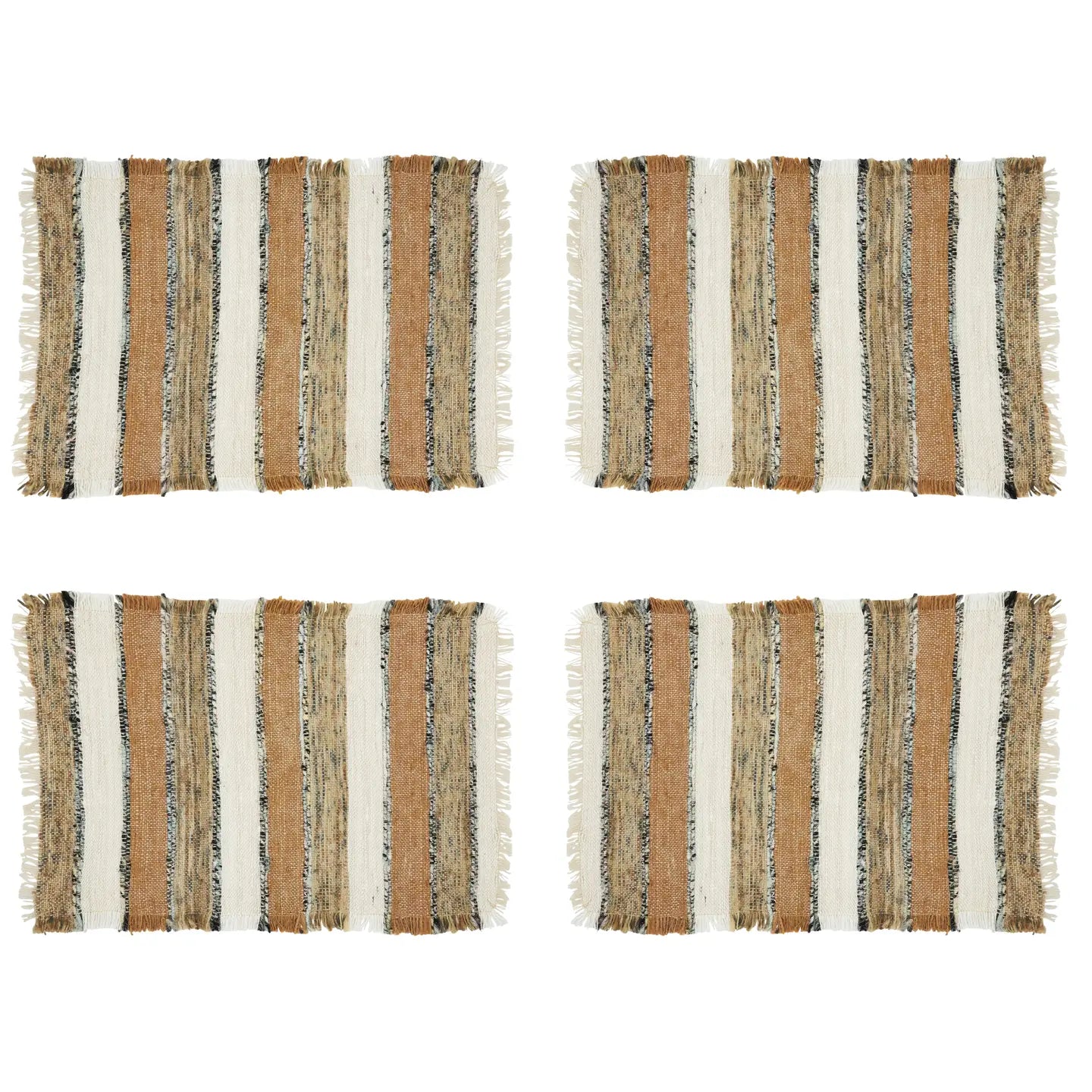 Natural Striped Placemat Set of 4 - Home Works